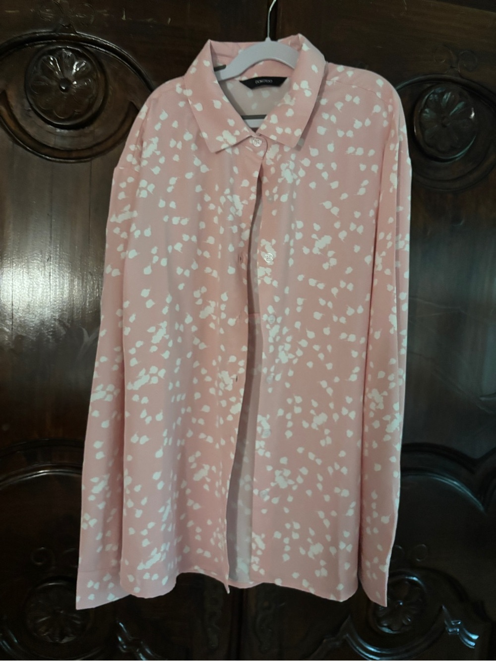Rose Printed Button-Down Shirt